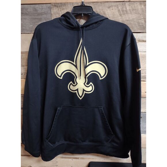 Nike New Orleans Saints Black & Gold Therma-Fit Hoodie NFL EUC - Picture 1 of 4